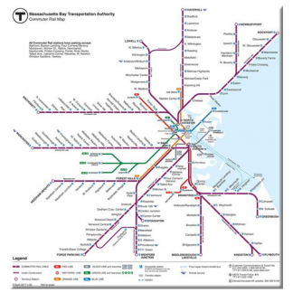 MBTA Commuter Rail Map Magnet